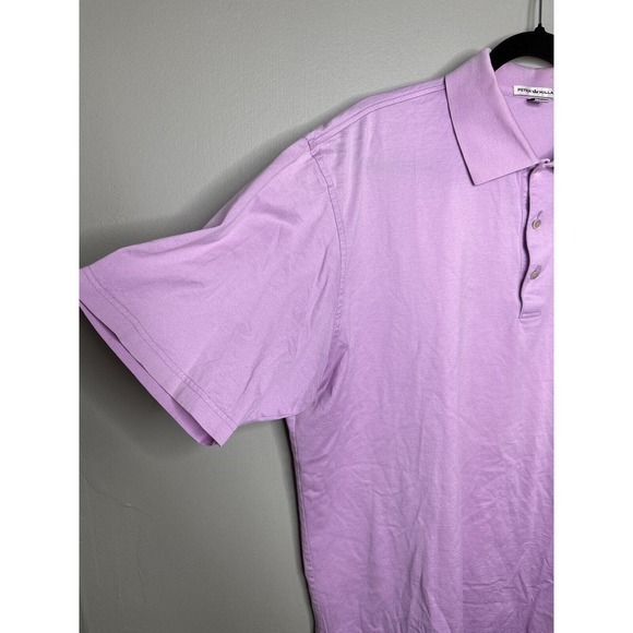 Peter Millar Shirt Men XL Purple Polo Golf Preppy Button Cotton Casual - Picture 5 of 15